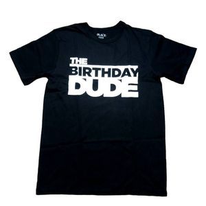 Place The Birthday Dude Boys Black Short Sleeve Shirt XL